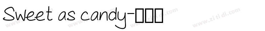 Sweet as candy字体转换